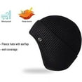 thumbnail image 4 of ZOELNIC Unisex Men Winter Windproof Knitted Wool Beanie Hat Ear Flap Ear Protector Cycling Ski Skull Cap- Black, 4 of 9