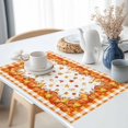 thumbnail image 3 of Thanksgiving Pumpkin Placemats Set of 4 Fall Leaves Retro Orange Plaid Heat Insulated Linen Place Mats, Washable Stain-Proof Table Mats for Dining Tables Holiday Decor 13x19inch, 3 of 9