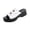 White, variant on Women's Wedge Sandals Platform Slides Comfortable Lightweight One Strap Summer Slippers Denim Button Breathable Cushioned Thick Sole Casual Beach Shoes Black 10 Wide