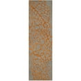 thumbnail image 5 of SAFAVIEH Blossom Clarence Abstract Wool Area Rug, Grey/Orange, 5' x 8', 5 of 9