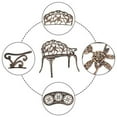 thumbnail image 5 of 38.5" Cast Aluminum Outdoor Courtyard Decoration Park Leisure Rose Chair, 5 of 8
