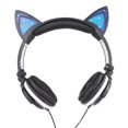 thumbnail image 1 of Auriculares de música para teléfono móvil plegables y luminosos montados en la cabeza con orejas de gato para ni?os???Negro??‰ LingWen 8390612179228, 1 of 1