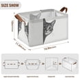 thumbnail image 7 of Yayeee Foldable Storage Basket for Shelves with Handles Waterproof Cloth Bins, Black Cute Cat, 7 of 7