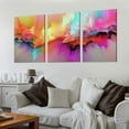 thumbnail image 2 of COMIO  Abstract Colorful Pink Cloud Canvas Painting Modern Wall Art Posters and Prints Decorative Horizontal Pictures 12''x16''X3 Panels, 2 of 4