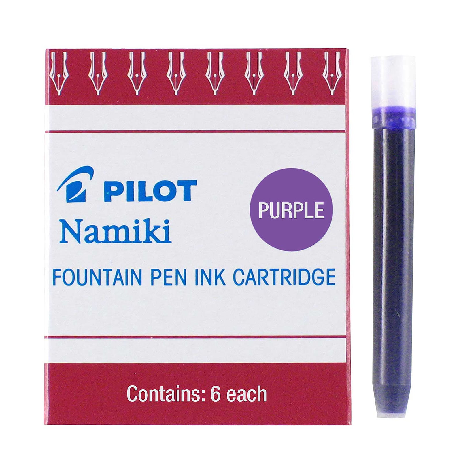Pilot Namiki Ink Cartridges, 6/Pkg., Purple