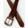 thumbnail image 2 of Cody James Men's Ostrich Print Tooled Belt - CJASU22BT16 32, 2 of 2