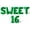 Green, variant on Letter and Number Balloons - SWEET 16 16" Inch Alphabet Letters Foil Mylar Balloon 16th Birthday Party Banner (Silver)