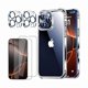 thumbnail image 1 of Chenchen 5 in 1 Clear Case for iPhone 16 Plus 6.7-Inch, with 2 Screen Protector and 2 Camera Lens Protector, 9H Edge Protection Tempered Glass Film, Shockproof Drop Transparent Protection Cover, 1 of 1