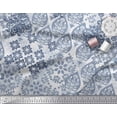 thumbnail image 2 of Soimoi Satin Silk Fabric Damask Patchwork Decor Fabric Printed Yard 42 Inch Wide, 2 of 3