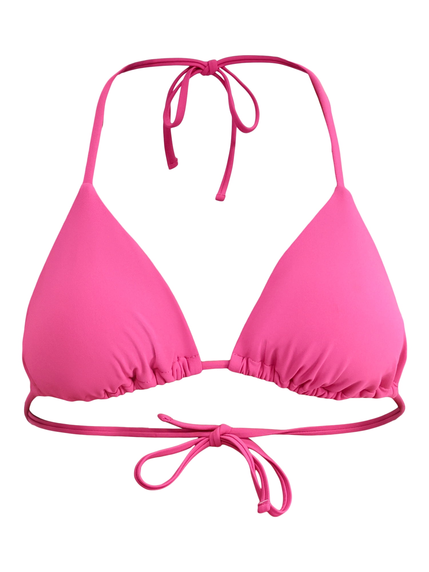 No Boundaries Women's Triangle Tie Bikini Top, Sizes XXS-XXL