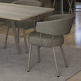 thumbnail image 5 of Amisco Corey Dining Chair - Beige & Black Tweed Fabric / Grey Metal, 5 of 9