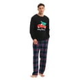 thumbnail image 5 of GLOBAL Men's Flannel Pajama Sets 100% Cotton Knit Top Flannel Pants Sleepwear Long-Sleeve Top & Bottom, Size S-3XL, 5 of 5