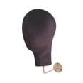 thumbnail image 1 of Cabeza de maniquí de terciopelo para mujer, soporte para peluca, montaje en pared, para tienda minorista en casa y salón. negro, 1 of 9