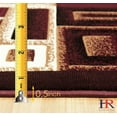 thumbnail image 3 of Handcraft Rugs-Modern Contemporary Brand New Area Rugs-Abstract Carpet with Frame/Boxy/Cube Pattern-Shed free Burgundy Red/Beige/Ivory/Black(2x 3 feet Doormat), 3 of 4