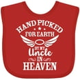 thumbnail image 3 of Inktastic Handpicked for Earth by My Uncle in Heaven with Angel Wings Boys or Girls Baby Bib, 3 of 4