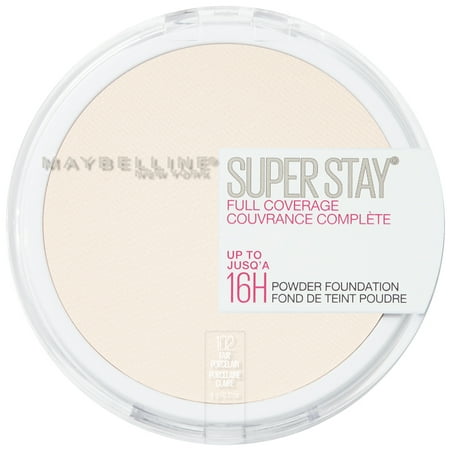 Maybelline Super Stay Full Coverage Powder Foundation Makeup, Matte Finish, Fair (Best Coverage Cushion Foundation)