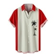 thumbnail image 2 of POTETI Hawaii Shirts for Men Summer Short Sleeve Tropical Print Casual Vacation Beach Button up Shirts, 2 of 4