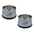 thumbnail image 6 of Dog Bowls Stainless Steel Non-Tip Keep Dry Long Ear Breed Food Water Dishes 30oz, 6 of 7
