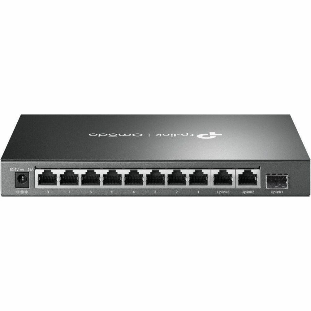 TP-Link Omada 8-Port 10/100Mbps + 3-Port Gigabit Desktop Switch with 8-Port PoE+ - 10 Ports - Gigabit Ethernet - 10/100/1000Base-T, 1000Base-X - 2 Layer Supported - Modular - 1 SFP Slots - 5.61 W P...
