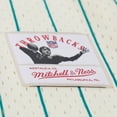 thumbnail image 6 of Men's-Mitchell & Ness  Cream Miami Dolphins Final Seconds Vintage Logo Mesh Button-Up Shirt, 6 of 7