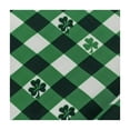 thumbnail image 4 of BANET St Patrick's Day Checkered Fabric Square Table Cloth-Polyester , Table Cover Protector for Party, , Dinner Decoration Use, Green &amp; White 46*46, 4 of 8
