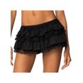 thumbnail image 2 of Women Lace Ruffle Bloomer Skirt Frill Tiered Short Skater Skirts Flowy A Line Mini Underskirt, 2 of 4