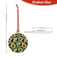 thumbnail image 3 of Gaeub Blue Batterflies Sunflower Print Christmas Ornaments for Christmas Tree,Christmas Decor,Christmas Decorative Hanging Pendants,Acrylic Christmas Decorations -Round Shape, 3 of 7