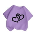 thumbnail image 3 of T-shirts Grandes Filles Mignons Graphiques Col Rond Manches Courtes Tee Été Décontracté Chemises pour Enfants Taille 9-10T, 3 of 5