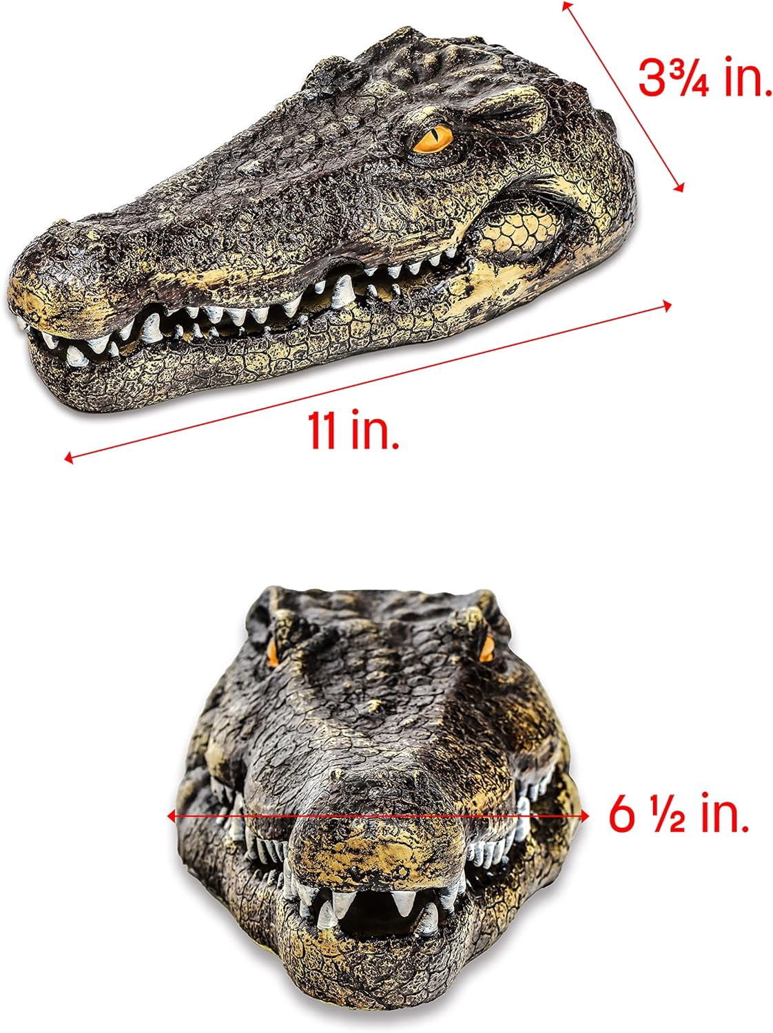 Trademark Innovations 11" Fake Floating Alligator Head Blue Heron Decoy for Ponds and Water Features