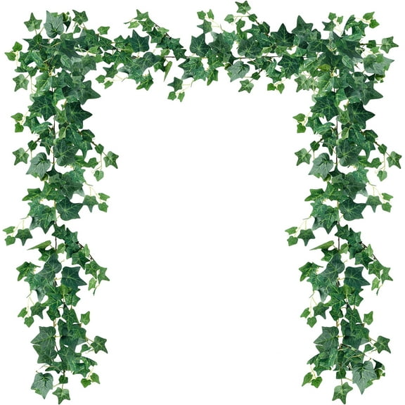 3 Pcs Artificial Ivy Vines Kit 6.4Ft Odorless Silk Ivy Garland with Green Leaves Fake Hanging Plants Artificial Greenery Decor for Wedding Home Wall Party Indoor Outdoor Decoration