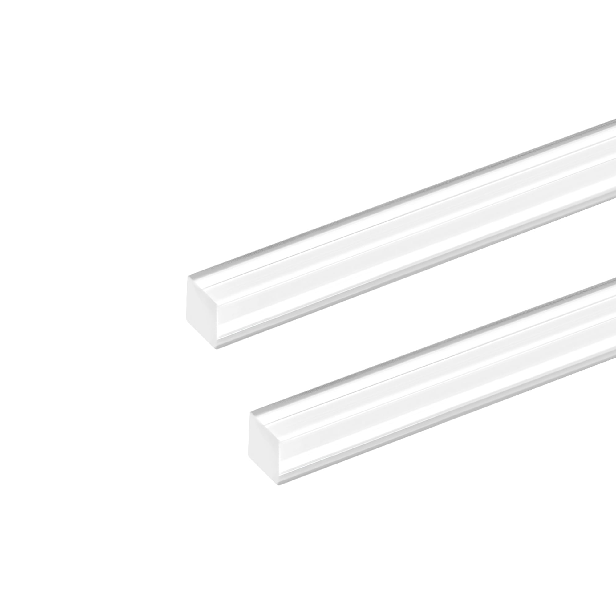 Square Acrylic Rod 8 mm x 8 mm x 20 inches Clear Plastic bar Solid PMMA bar 3 Pieces 