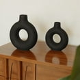 thumbnail image 7 of Open Box Villa Moda Oona Decorative Modern Ring Vase, Large, Black, 7 of 7