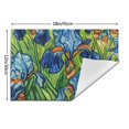 Vincent van Goghstyle blue irises with greenery Meal mat, heat