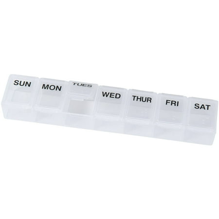 Pill Case - DMI Weekly Medicine Pill Organizer Box, Pill Case Medication and Vitamin Dispenser, 7 Day Pill Holder Boxes and Daily Travel Pill Organizer Container