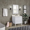 thumbnail image 2 of 31 in. Single Wooden Vanity  White with White Concrete Top Rectangle Sink, 2 of 21