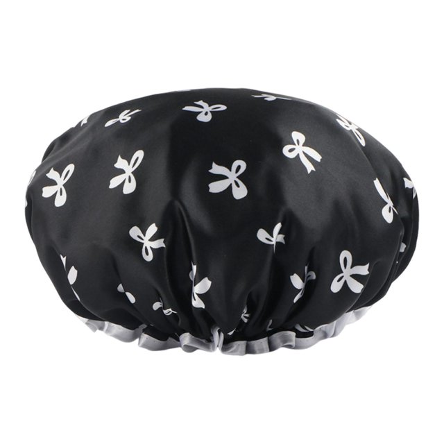 Gorro de ducha para mujeres y hombres, regalo, accesorio multiusos para hoteles, salones de belleza y uso doméstico. Negro