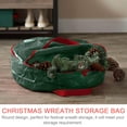 thumbnail image 5 of BERTDOMD 4-Pack Christmas Wreath Storage Bags, Premium Round Plastic Xmas Storage Organizer Bags, 5 of 6