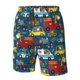 thumbnail image 4 of Balery Vehicles Cartoon with Funny Drivers,Animal Drivers Traje de Baño Estilo Hawaiano para Hombre, Shorts de Secado Rápido con Bolsillos-3X-Large, 4 of 6