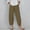 Coffee-24, variant on Mitankcoo Pants for Women - Plus Size Elastic Waist Wide Leg Pants Casual Loose Cropped Pants Green Pants Size XXL