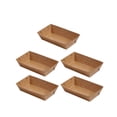 thumbnail image 3 of Caja de embalaje desechable de papel kraft con forma de barco, 30 unidades, bandeja útil para aperitivos., 3 of 8
