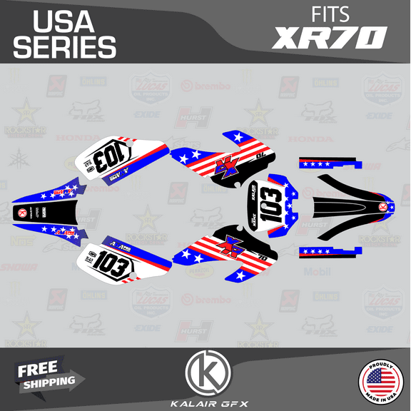 Kalair GFX Graphics Kit for Honda XR70 (2001-2003) Usa Series