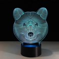 thumbnail image 2 of Lámpara de noche LED 3D de 7 colores con forma de oso para niños, táctil, USB, luz de noche para dormir para bebés, sensor de movimiento, luz 3D, 2 of 4