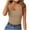 Khaki, variant on lmcalzta Womens Square Neck Tank Tops Knit Ribbed Going out Tank Tops for Women Summer Casual Slim Fitting Basic Shirt
