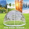 thumbnail image 4 of Esheno Garden Dome Tent 15*9.5FT PVC Transparent Cover Weatherproof Geodesic Bubble for Patio Party Greenhouse (White), 4 of 7