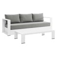 thumbnail image 2 of Modway Tahoe Outdoor Patio Powder-Coated Aluminum 2-Piece Set in White Gray, 2 of 10