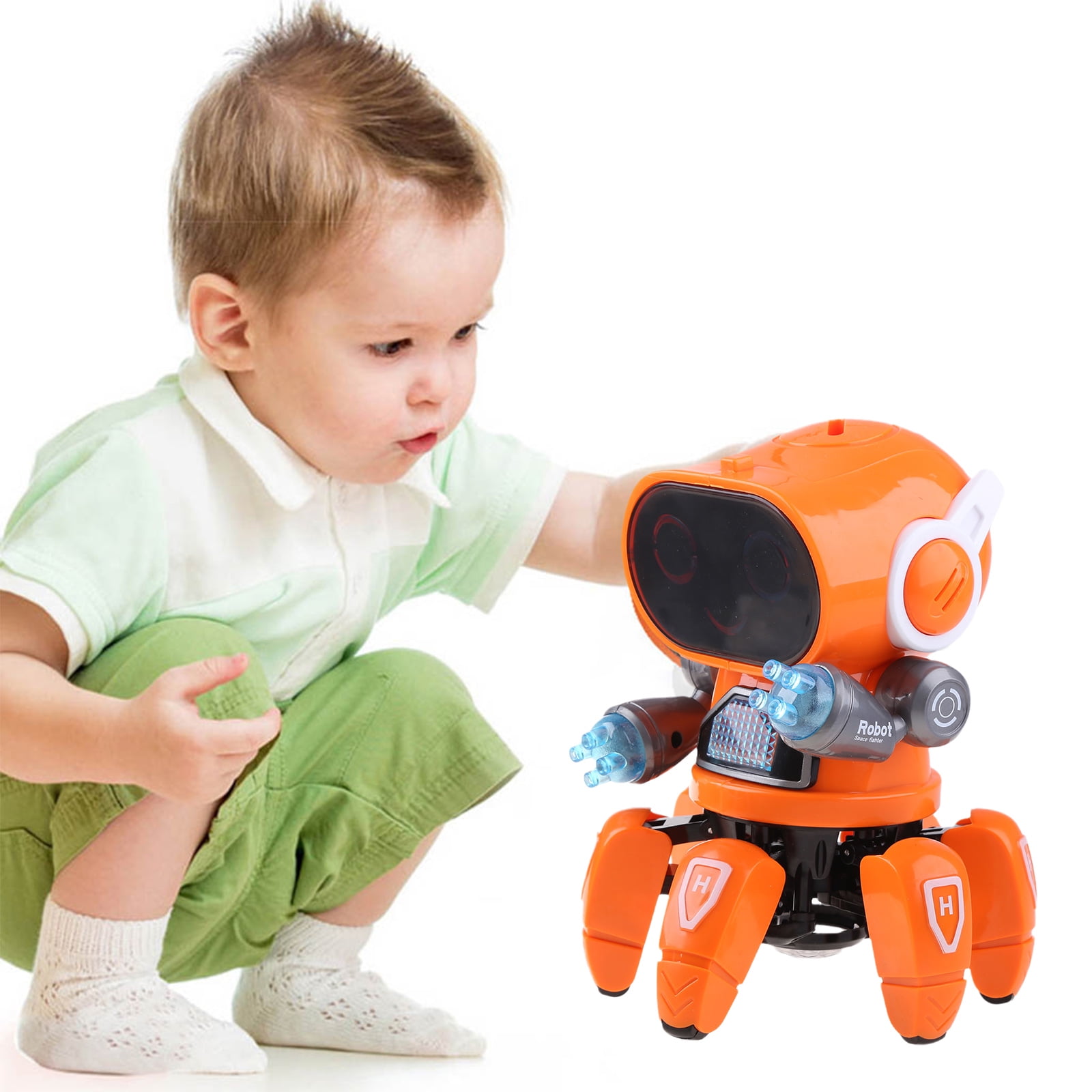 Fun Electric Dance Music Light Walk Doll Robot Toy for Children Kid Boy  Girl Baby Toddler 7 8 9 12 Months 1 3 5 2 To 4 Years Old