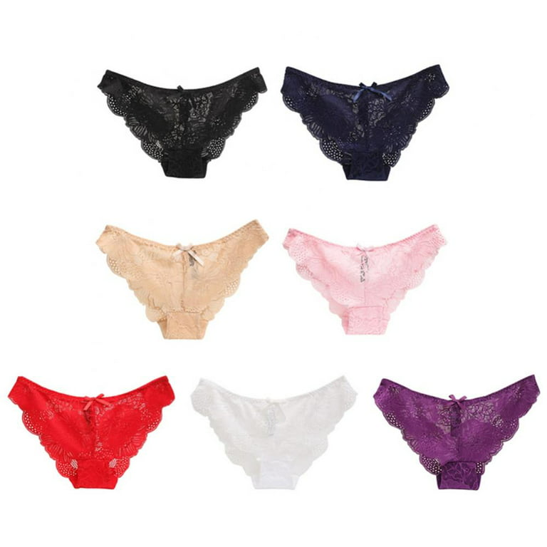 Popvcly 3 Pack Sexy Mesh Panties for Women G-String See Through