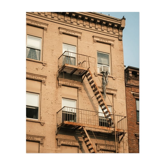 Fire Escape, Cobble Hill - Brooklyn New York Photography Unframed Wall Art Print 8 x 10 inches
