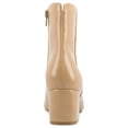 thumbnail image 4 of Journee Womens Adria Vegan Leather Square Toe Booties, 4 of 10