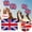 B, variant on Homesteed 25pc British Flag UK Mini Hand Held Small Miniature Great Britain Flags on Stick Patriotic Union Jack Banners for Parades and Parties